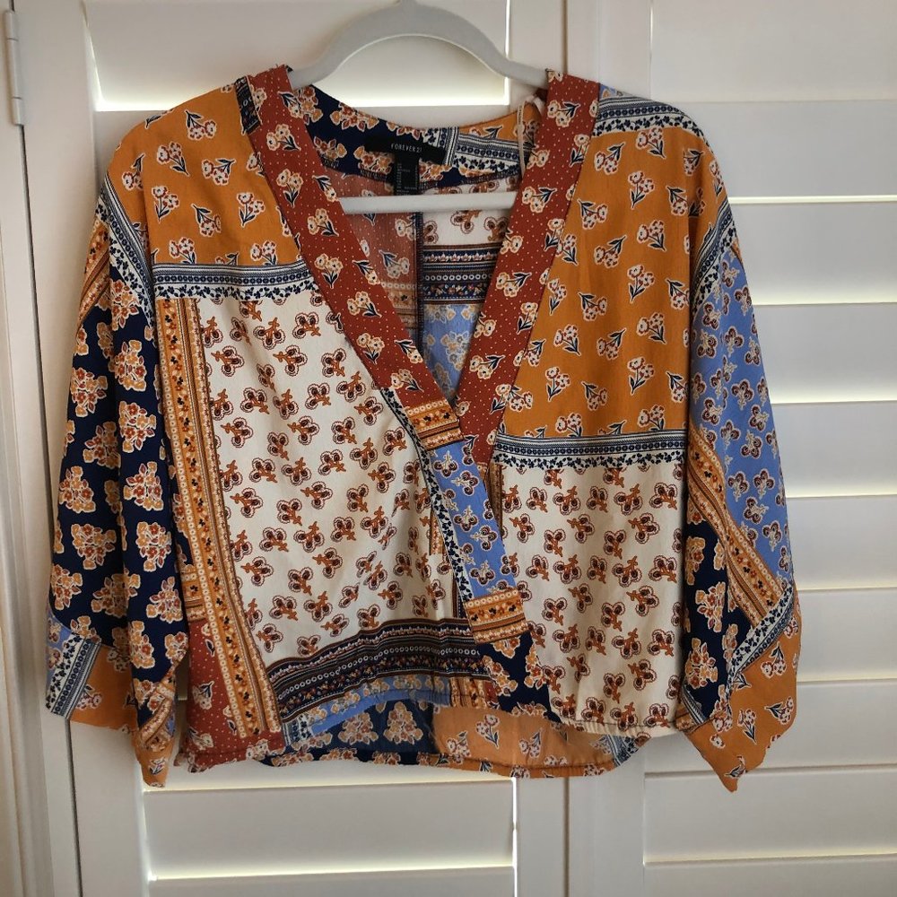 Floral Surplice Top